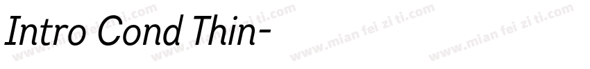 Intro Cond Thin字体转换